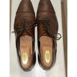 Salvatore Ferragamo Brown Leather Cap Toe Oxford Dress Shoes Mens 8 1/2 D